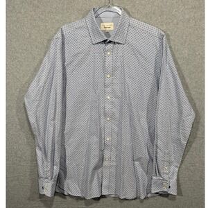 Ted Baker Endurance Dress Shirt‎ Dobby Pattern Long Sleeve Button Up 16.5